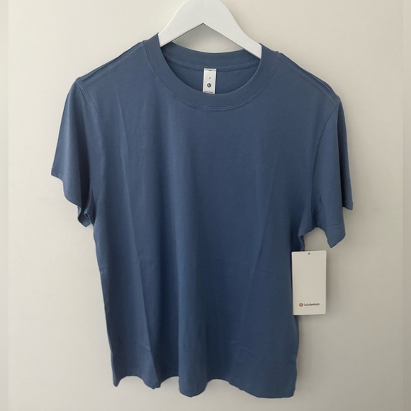 lululemon athletica Tops - NWT lululemon all yours tee washed denim size 6